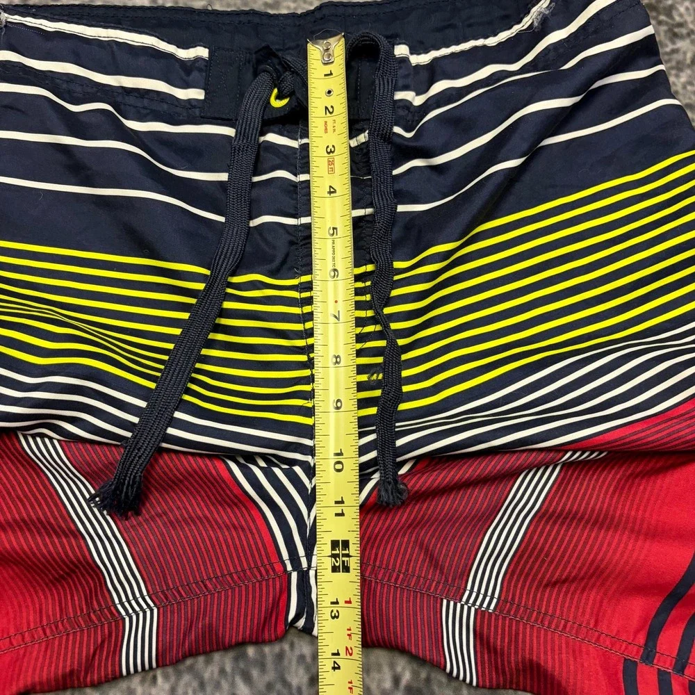 VTG Y2K Ocean Pacific Board Shorts Mens Medium Striped Surf Skater Swim Trunks